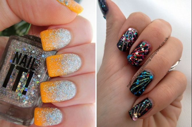 идеи новогоднего маникюра с блестками идеи новогоднего маникюра с блестками