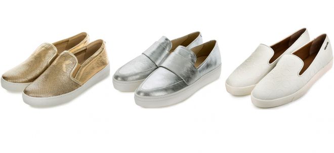 Кожаные женские слипоны Кожаные женские слипоны