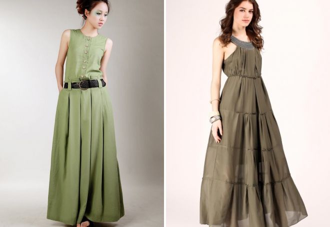 Льняное платье в пол Льняное платье в пол