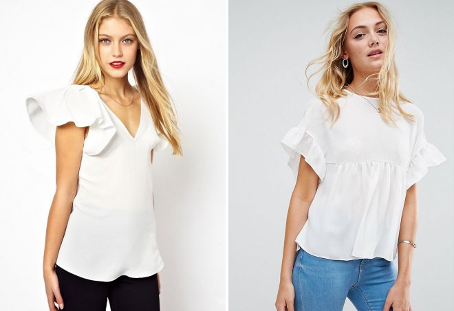 топ с рукавами воланами топ с рукавами воланами
