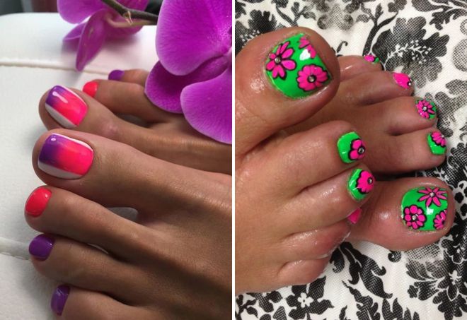 идеи яркого педикюра идеи яркого педикюра