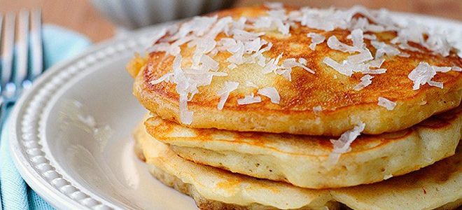 кокосовые панкейки кокосовые панкейки