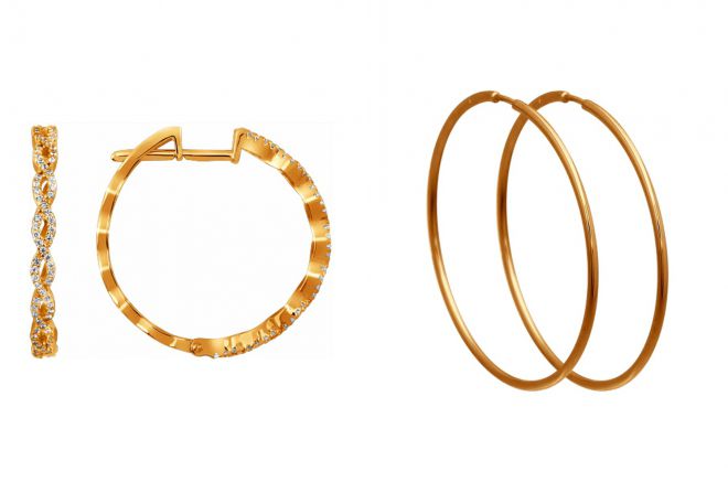 модные серьги кольца модные серьги кольца