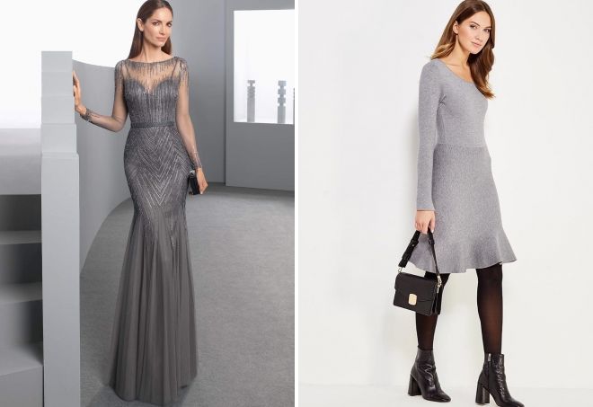 платья серого цвета платья серого цвета
