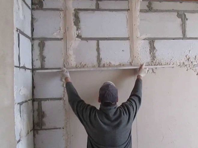 штукатурка пенобетонной стены штукатурка пенобетонной стены