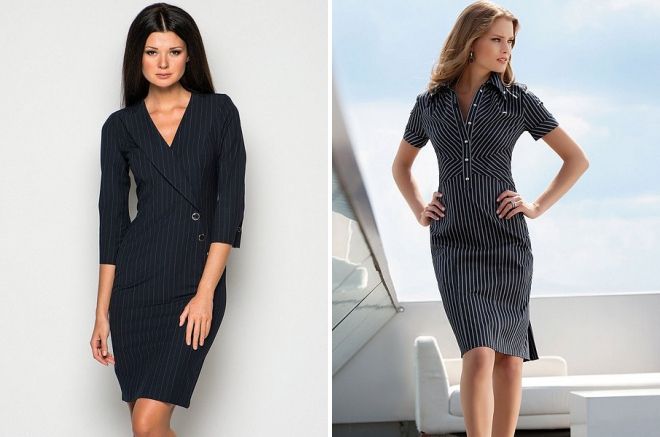 строгое платье в полоску строгое платье в полоску