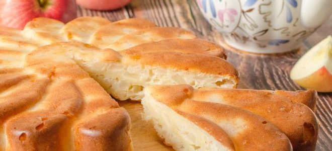 фото6 творожная шарлотка с яблоками