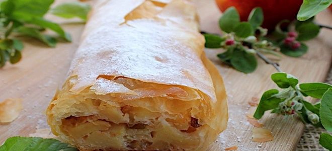 яблочный штрудель из теста фило яблочный штрудель из теста фило