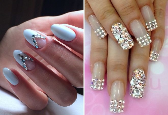 идеи со стразами на ногтях идеи со стразами на ногтях
