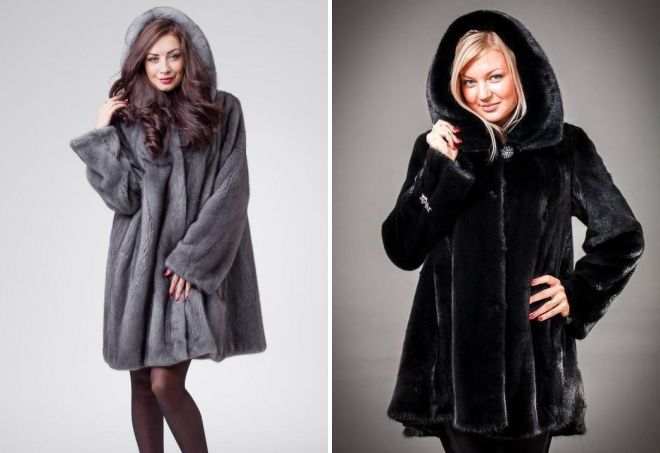 норковая шуба трапеция с капюшоном норковая шуба трапеция с капюшоном