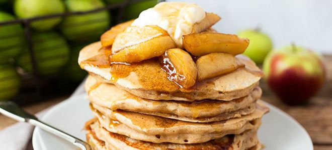 панкейки с яблоком панкейки с яблоком