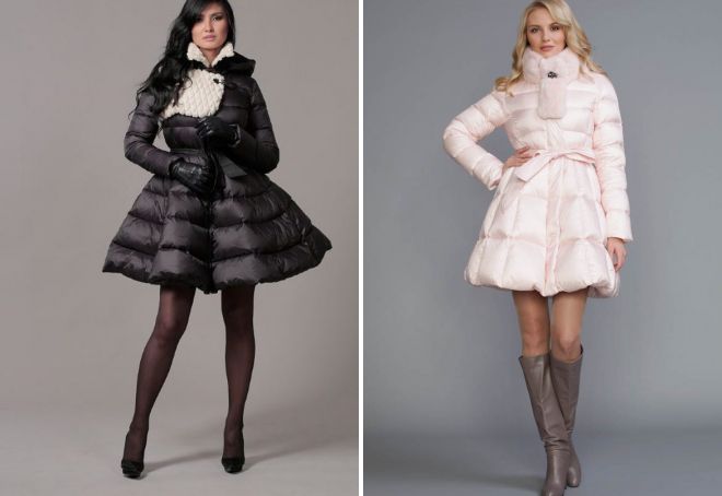 пуховик платье с мехом пуховик платье с мехом