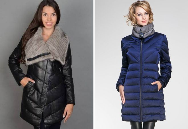 пуховик с воротником из норки пуховик с воротником из норки