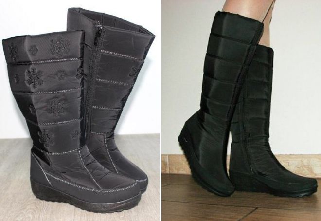 сапоги дутики на танкетке сапоги дутики на танкетке