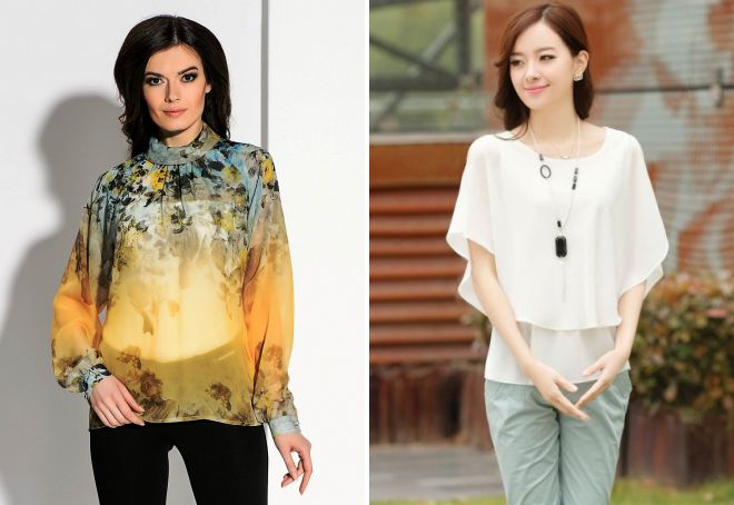 свободные блузки из шифона свободные блузки из шифона