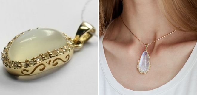 украшения с лунным камнем украшения с лунным камнем