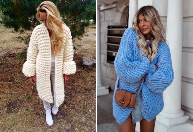 вязаный кардиган из толстой пряжи вязаный кардиган из толстой пряжи