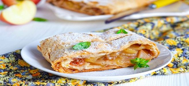 яблочный штрудель рецепт из слоеного теста яблочный штрудель рецепт из слоеного теста