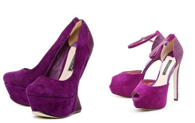 фиолетовые туфли на платформе фиолетовые туфли на платформе