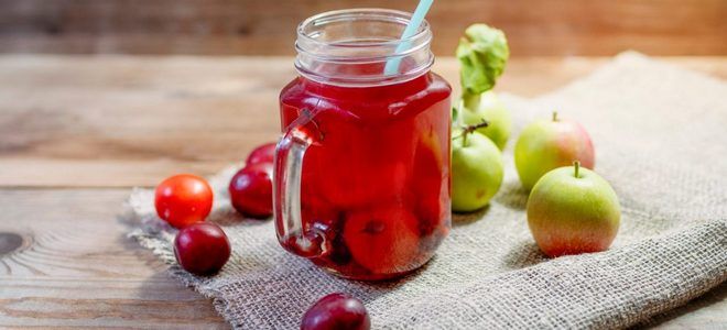 компот из яблок и слив на зиму компот из яблок и слив на зиму