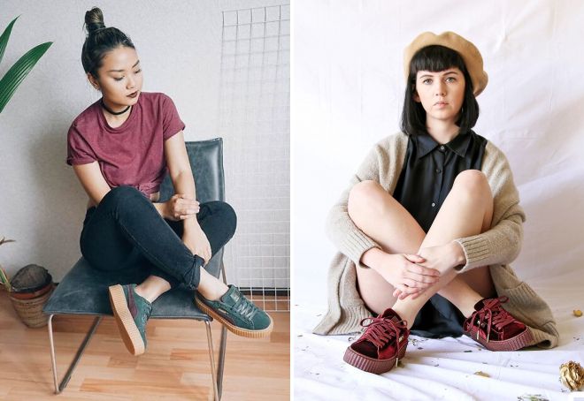 женские замшевые кеды Пума женские замшевые кеды Пума