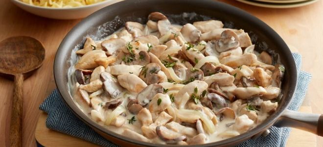 индейка с грибами в сливочном соусе индейка с грибами в сливочном соусе