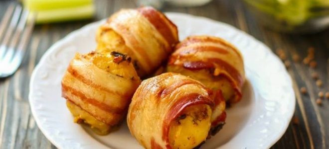 картофель в беконе в духовке картофель в беконе в духовке