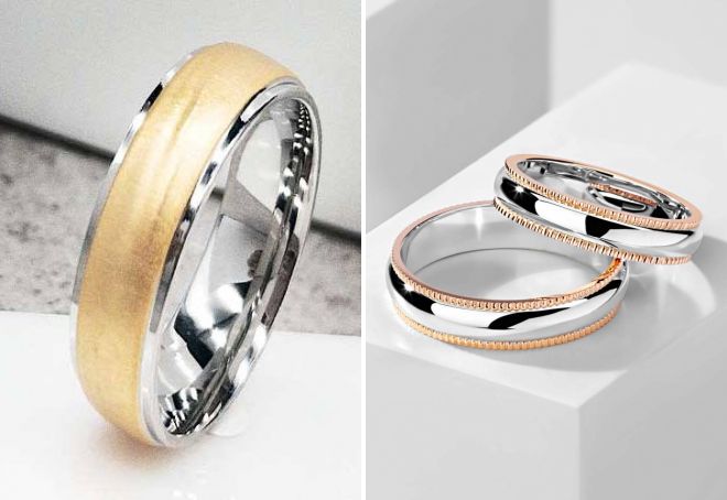 Комбинированные обручальные кольцаt Комбинированные обручальные кольцаt