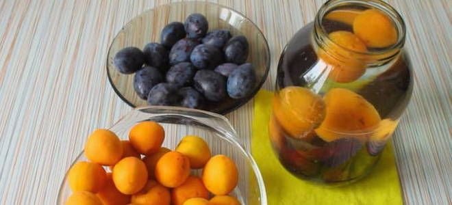 компот из абрикосов и слив на зиму компот из абрикосов и слив на зиму
