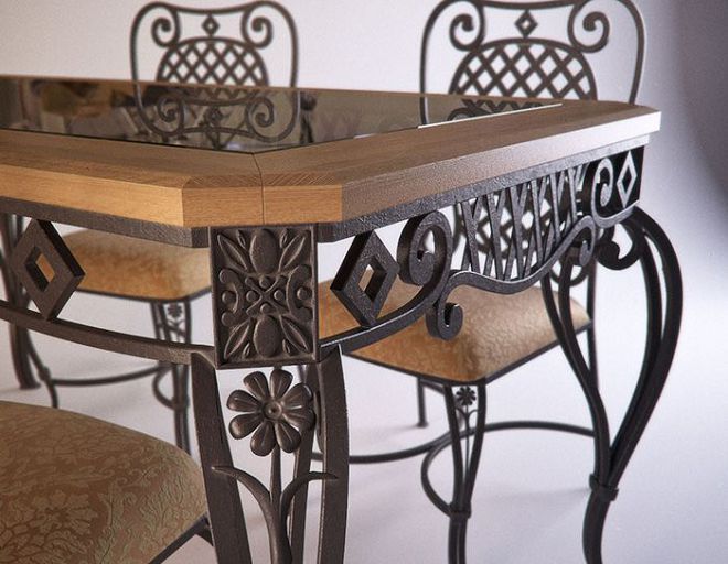кованый стол в интерьере кованый стол в интерьере