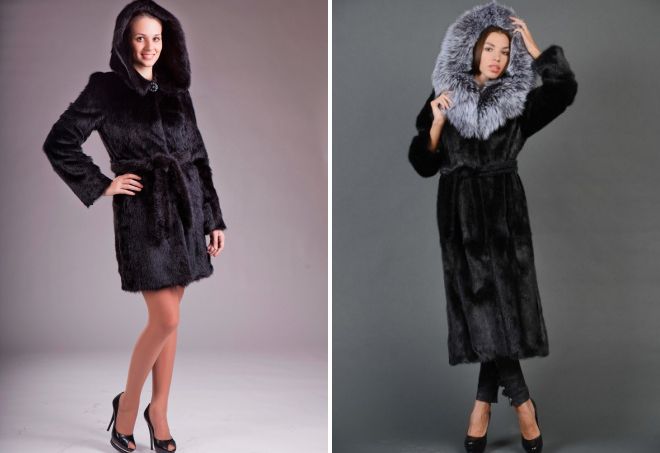 норковая шуба с капюшоном и поясом норковая шуба с капюшоном и поясом