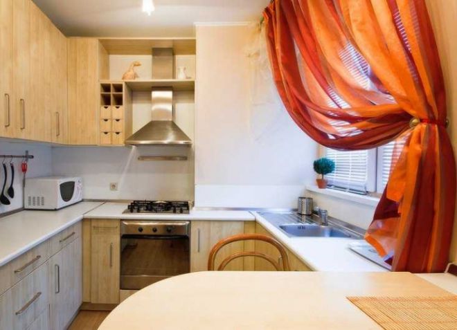 Оранжевые шторы на кухню Оранжевые шторы на кухню