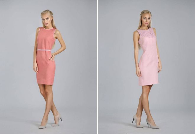 Платье-футляр из льна Платье-футляр из льна