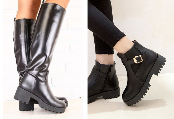 весенние сапоги на тракторной подошве весенние сапоги на тракторной подошве