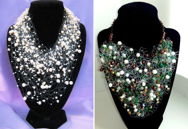 воздушное колье из жемчуга воздушное колье из жемчуга