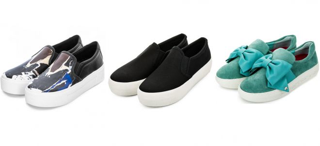 Женские слипоны на платформе Женские слипоны на платформе