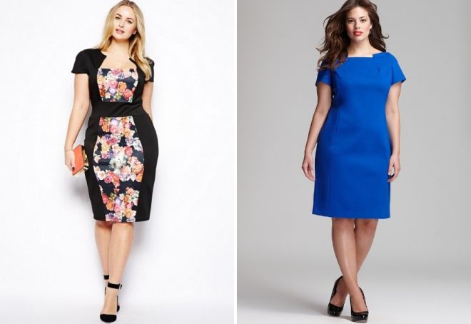 модели коктейльных платьев для полных