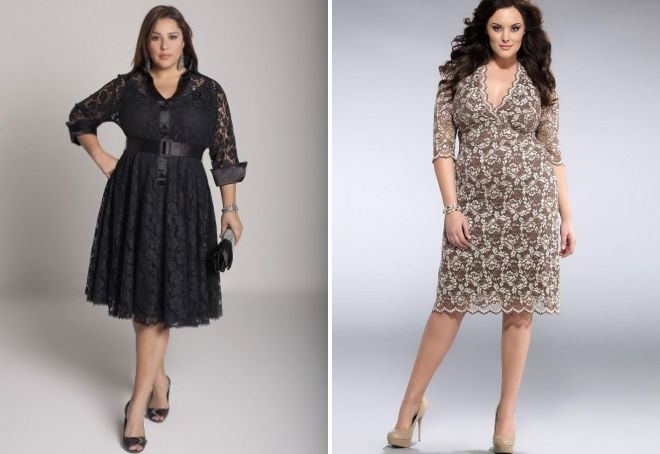 коктейльные платья для полных девушек