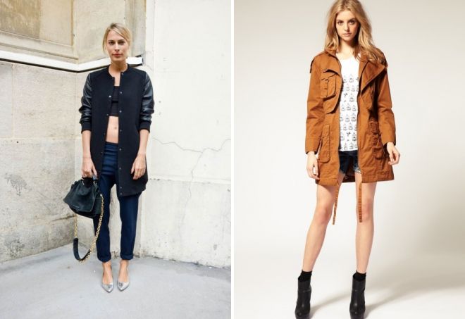 удлиненная куртка на весну