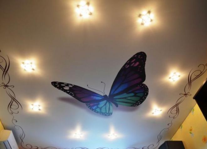 натяжные потолки в гостиной 11