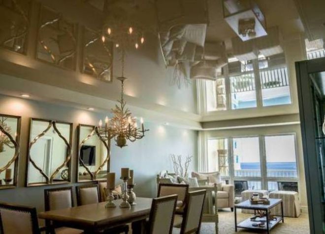 натяжные потолки в гостиной 8