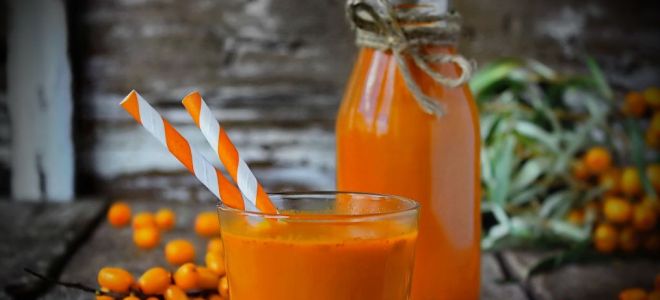 Облепиховый сок на зиму без варки