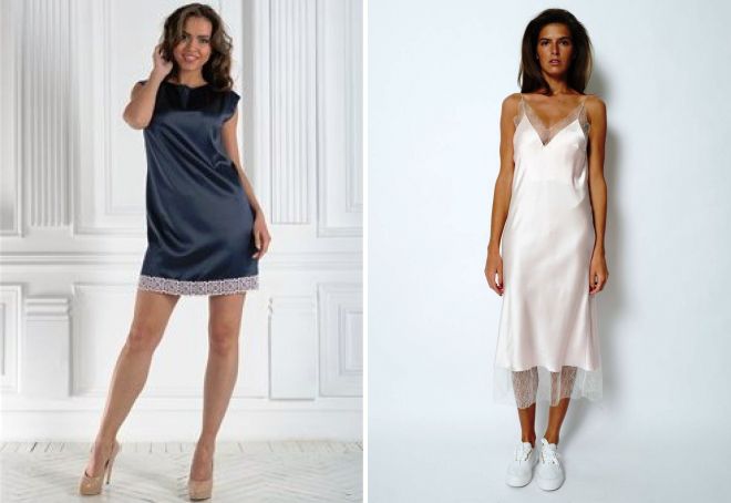 комбинация платье из шелка