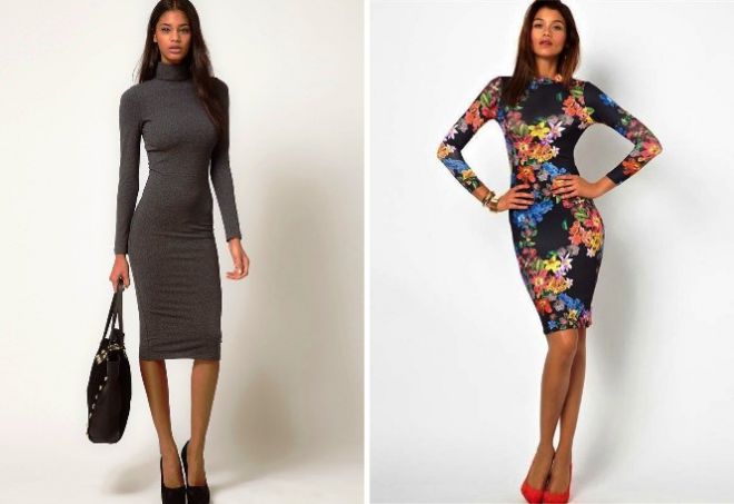 платье с длинным рукавом16