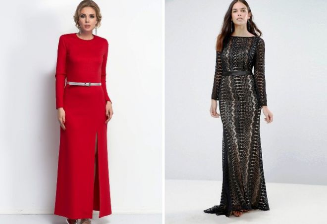 платье с длинным рукавом5