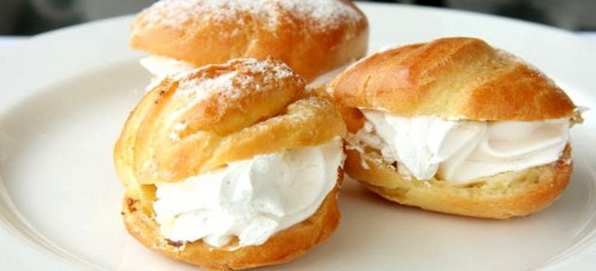 рецепт эклеров с белковым кремом