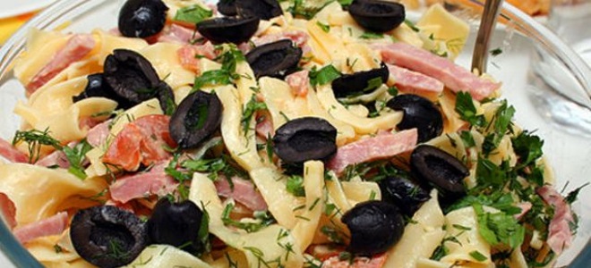салат из макарон рецепт