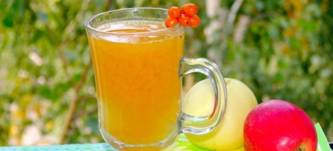 Сок яблочно-облепиховый