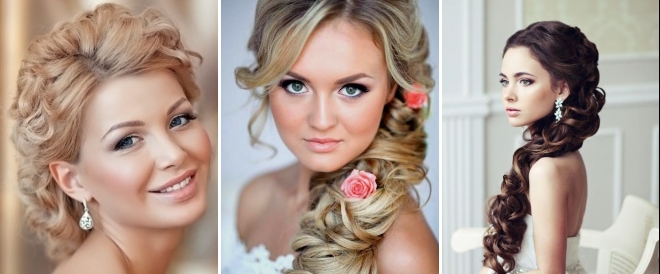 вечерние прически с кудрями