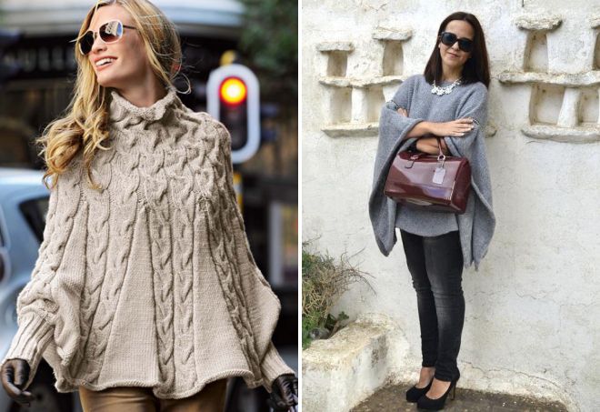 вязаное пончо1